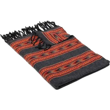 Šála Šála z viskózy a akrylu tmavě šedá s červenou