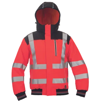 Dámská softshellová bunda Cerva Knoxfield Hvps Wint Zimní bunda HI-VIS 03010558 červená 3XL