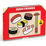 Mudpuppy Dřevěné puzzle Přátelé sushi