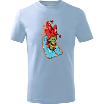 Chlapecké tričko Poker - Joker v esu - Tričko dětské bavlněné - 98 cm / 2 roky ( Pyžamově světlá modrá )