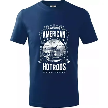 Chlapecké tričko American Hotrods - Tričko dětské bavlněné - 98 cm / 2 roky ( Půlnoční modrá )