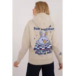 Sublevel Světle béžová mikina s potiskem na zádech Velikost: XS