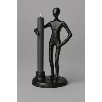 Svícen Woood Černý svícen Mattie