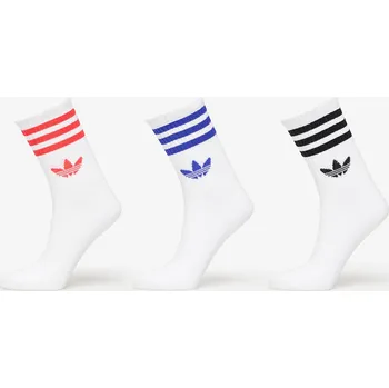 Ponožky adidas 3-Stripes Crew Socks 3-Pack White/ Black/ Clear Pink XL
