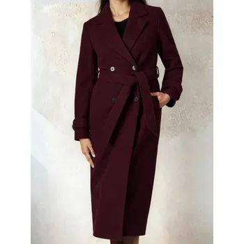 Dámský kabát Sinsay - Dvouřadý kabát - karmínová - 604FH-92X - 604FH-92X-XXL