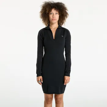 Dámské šaty Šaty adidas Long Sleeve Collared Dress Black XS