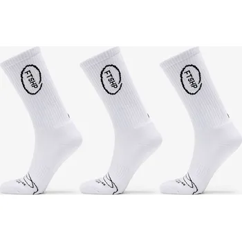 Pánské ponožky Ponožky Footshop High Crew Socks 3-Pack White 36-38