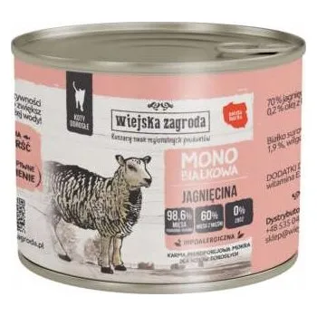 Krmivo pro kočku Wiejska Zagroda vlhké krmivo MONOPROTEINOVÉ pro kočky Jehněčí 200g
