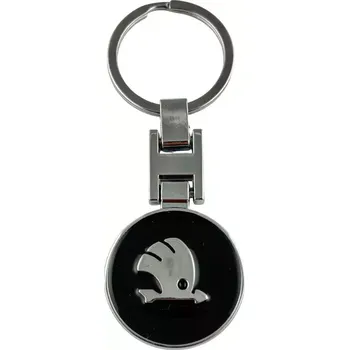 Kovový přívěšek na klíče s novým logem Škoda