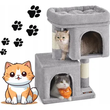 Drapak pro kočky Feandrea 67 cm šedé 2 úrovně sisal