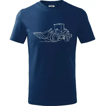 Nakladač jedním tahem - Tričko dětské bavlněné - 98 cm / 2 roky ( Půlnoční modrá )