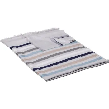 Šála Šála z viskózy a hedvábí s pruhy světle šedá s šedou