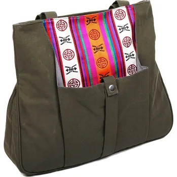 Kabelka Tibetská kabelka Tote Samye šedozelená