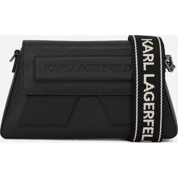 Kabelka CROSSBODY KARL LAGERFELD IKON/K SOFT WEBBING CROSSBODY BLACK-NICKEL