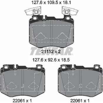 Brzdová destička Sada brzdových destiček, kotoučová brzda TEXTAR 2115203