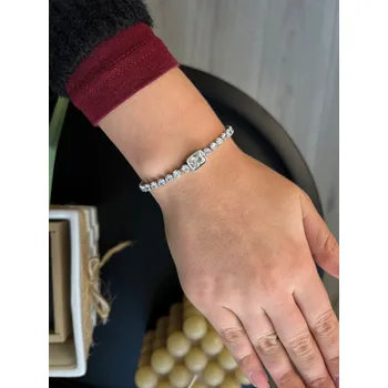 Náramek Dámský elegantní náramek s ozdobným kamenem, VELIKOST 61