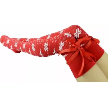 Dámské punčochy Dámské nadkolenky Winter - Uni / červená