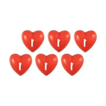 Walentynkowe świeczki w kształcie serc 6szt