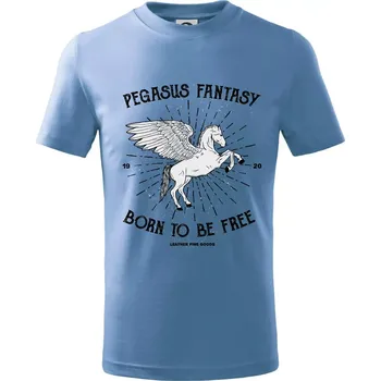 Pegasus fantasy - Tričko dětské bavlněné - 98 cm / 2 roky ( Pyžamově světlá modrá )