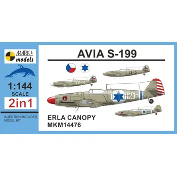 Plastikový model 1/144 Avia S-199 ERLA Canopy (2-in-1)