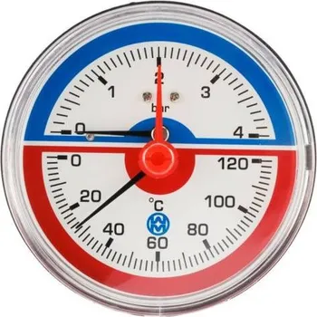 Termomanometr se zadním napojením - teploměr s manometrem - 0-6bar 5404Z