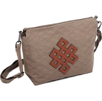 Tibetská kabelka crossbody Tharpa šedohnedá