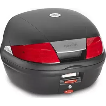 Zavazadlo na motocykl K35N MONOLOCK topcase, KAPPA (35L, černý nelakovaný + červená odrazka)