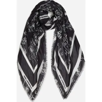 ŠÁTEK KARL LAGERFELD K/SKETCH MODAL SCARF BLACK