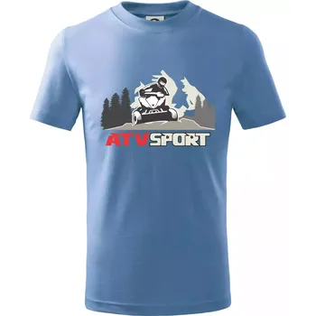 Chlapecké tričko ATV čtyřkolka sport - Tričko dětské bavlněné - 98 cm / 2 roky ( Pyžamově světlá modrá )