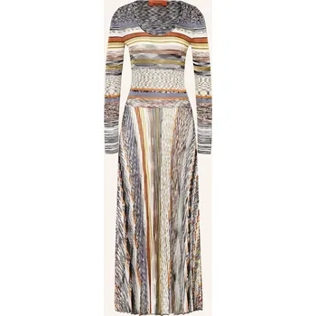 Dámské šaty Missoni Dámské Šaty S Plisováním, šedá / velbloudí / režná, 34