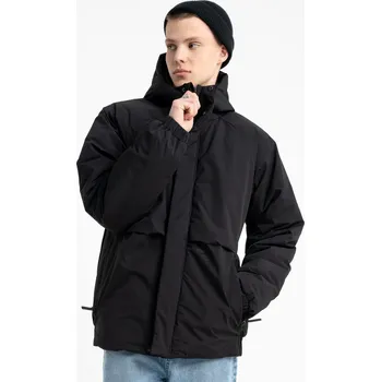 Reporter Young | Chlapecká černá lehce zateplená přechodová bunda s kapucí a kapsami na zip - Barva ČERNÁ, Velikost 158 253-0882B-07-100-1