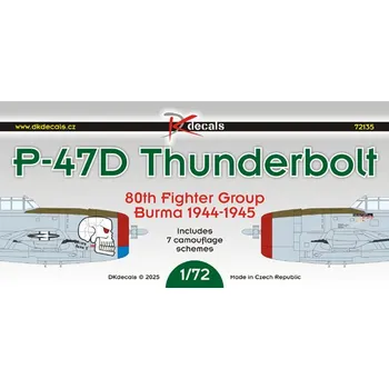 Plastikový model 1/72 P-47D Thunderbolt 80th FG Burma 1944-1945