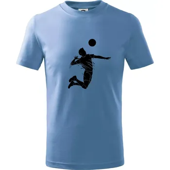 Chlapecké tričko Volejbal splash jednoduchý - Tričko dětské bavlněné - 98 cm / 2 roky ( Pyžamově světlá modrá )