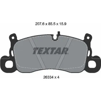 Brzdová destička Sada brzdových destiček, kotoučová brzda TEXTAR 2633401