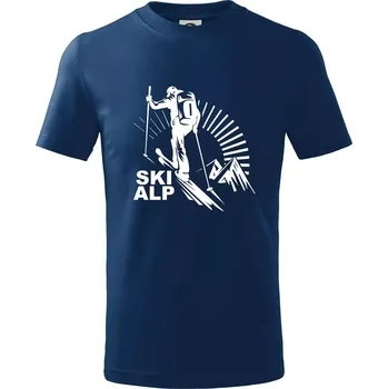 Chlapecké tričko Skialp trip - Tričko dětské bavlněné - 98 cm / 2 roky ( Půlnoční modrá )