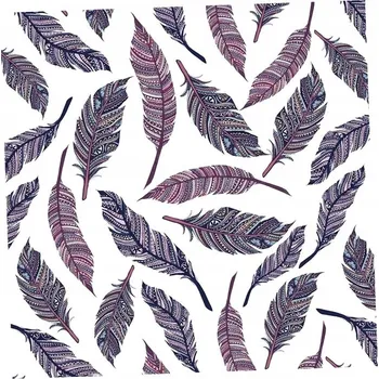 Obraz Clear Creations Blok čtverec CL0411 Etnické peří