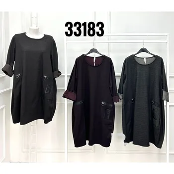 Dámské šaty Šatovka s kapsami Lamiar 33183 barva: hnědá tmavá