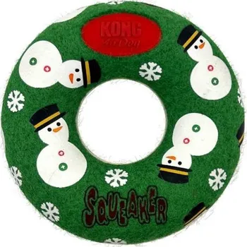 Hračka pro psa Vánoční hračka KONG Airdog donut zelený (M) 12,7cm