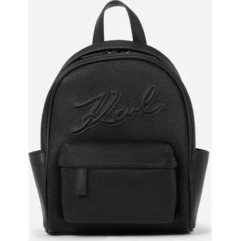 Kabelka KABELKA KARL LAGERFELD K/SKUARE SM BACKPACK GRAINY BLACK-NICKEL