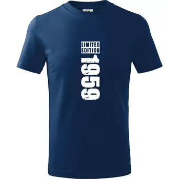 Chlapecké tričko Limited edition 1959 pruh - Tričko dětské bavlněné - 146 cm/10 let ( Půlnoční modrá )