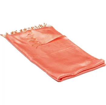 Šála Hedvábná šála z Váránasí pudrově růžovo-zlatá