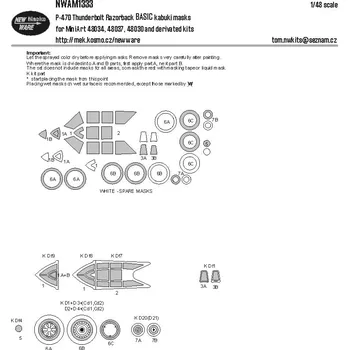 Plastikový model 1/48 Mask P-47D Thunderbolt Razorback BASIC
