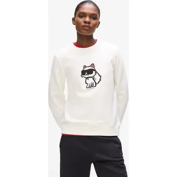 Dámská mikina MIKINA KARL LAGERFELD IKON SKETCH C SWEATSHIRT CANNOLI CREAM