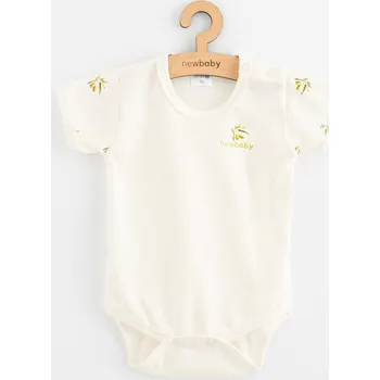 Kojenecký body Kojenecké body s krátkým rukávem z organické bavlny New Baby Olivy Béžová 80 (9-12m)
