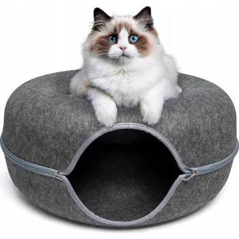 Pelíšek pro psa Pelíšek Xtech šedý kulatý 60 cm x 60 cm x 27 cm