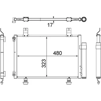 Výparník klimatizace Kondenzátor, klimatizace MAHLE AC 495 000S