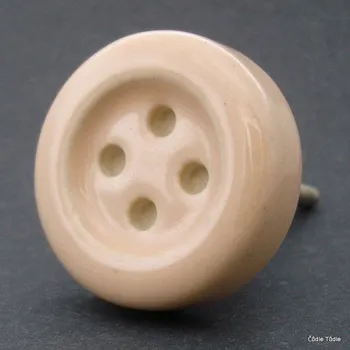 Nábytkové kování Nábytková úchytka lososová tvar knoflíku 4 cm - knopka