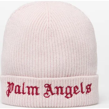 Čepice Čepice Palm Angels Kids Logo Knit Beanie Rose Pink/ Brick Red II