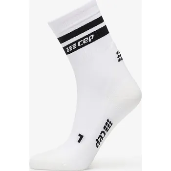 Dámské ponožky Ponožky CEP 80's Mid Cut Compression Socks White/ Black S