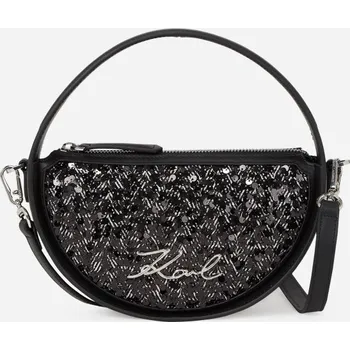Kabelka CROSSBODY KARL LAGERFELD K/SIGNATURE HERRIN ROUND CB HERRINGBONE SEQUINS